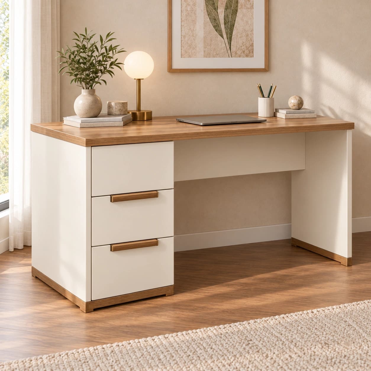 Cubid Desk — left view | Khashab Furniture