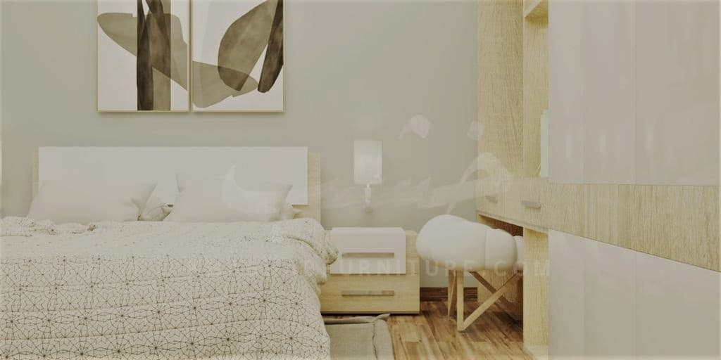 Silhouettes Roomset Egypt with natural wood furniture