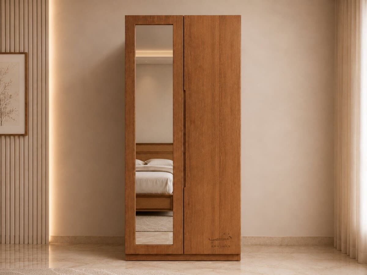 Luxurious Wardrobe in warm lighting bedroom