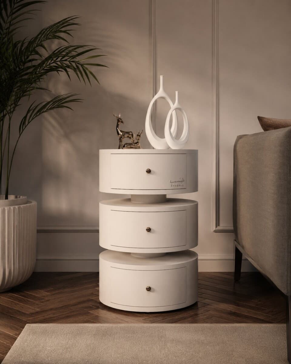 Bloom White Side Table Egypt