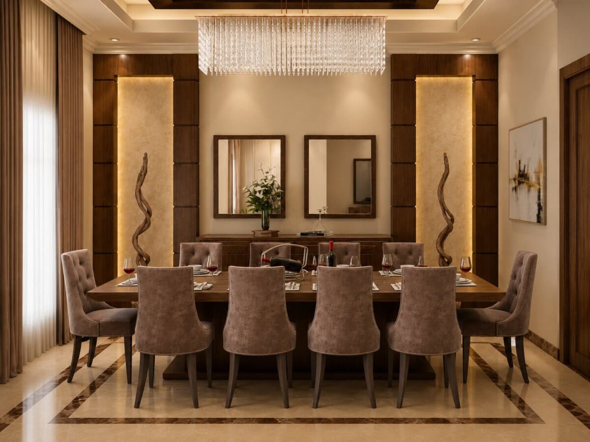 Purple Belissima Dinning Table in Luxurious dinning Room