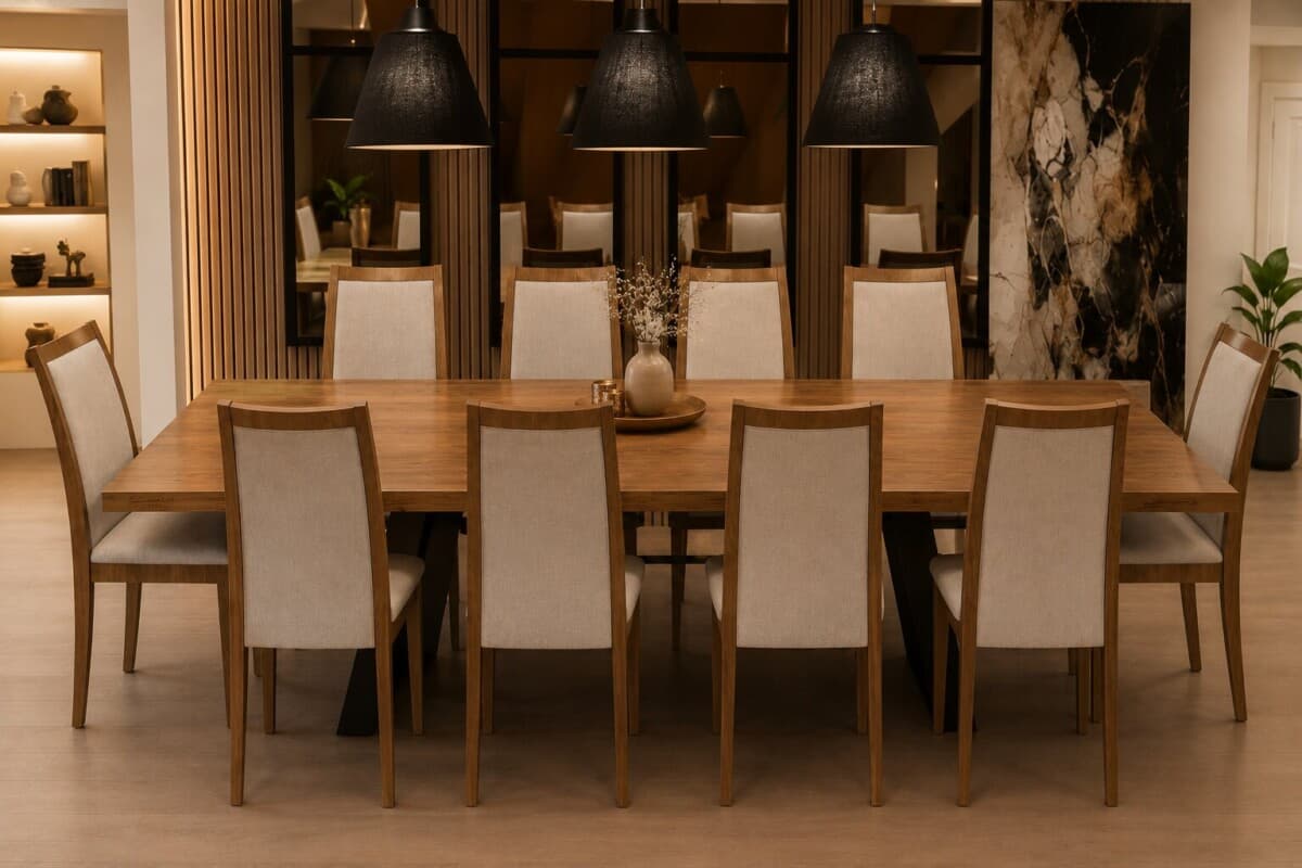 Luxurious Dinning Table in Warm environemt lighting Dinning Room
