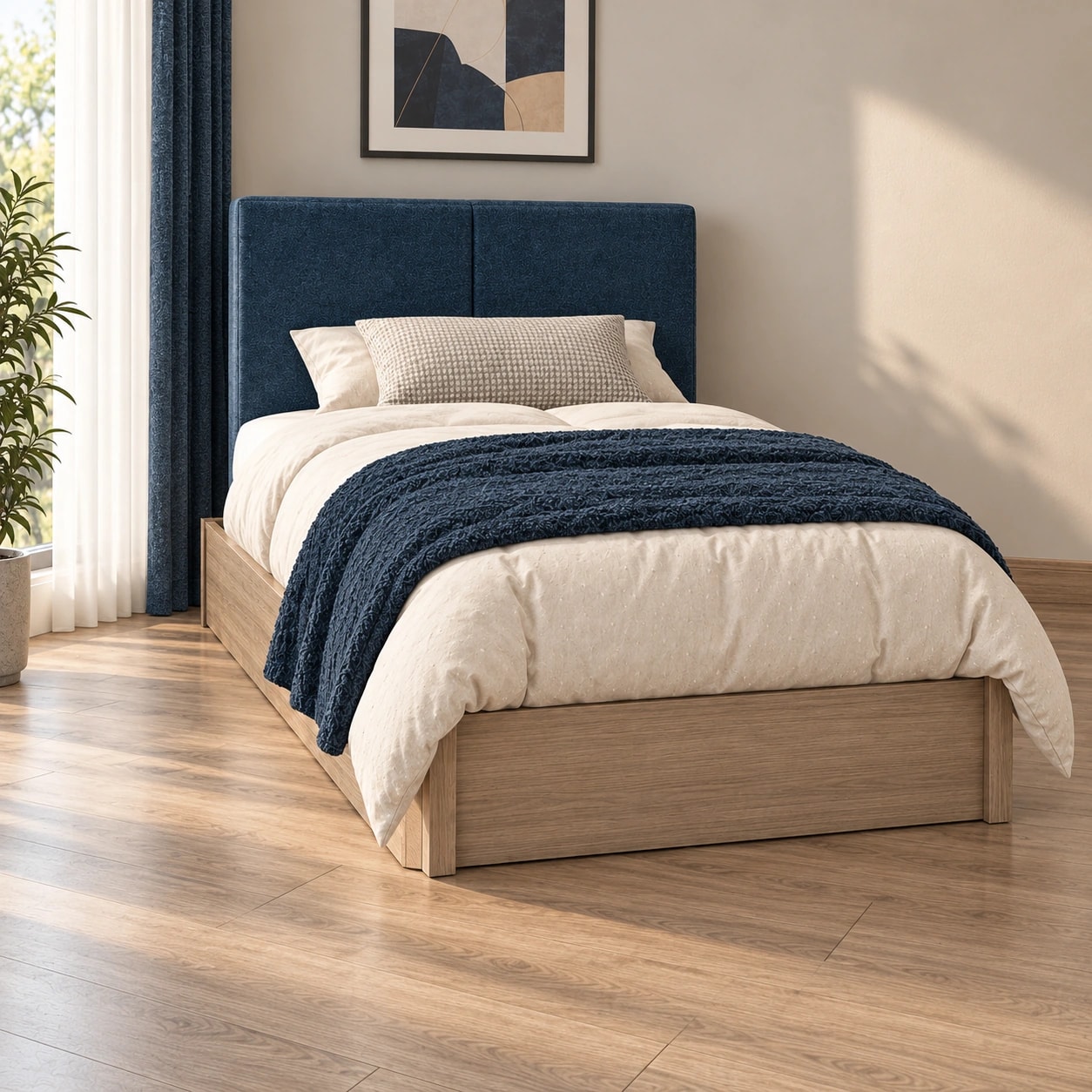 Azurro Bed — left view | Khashab Furniture