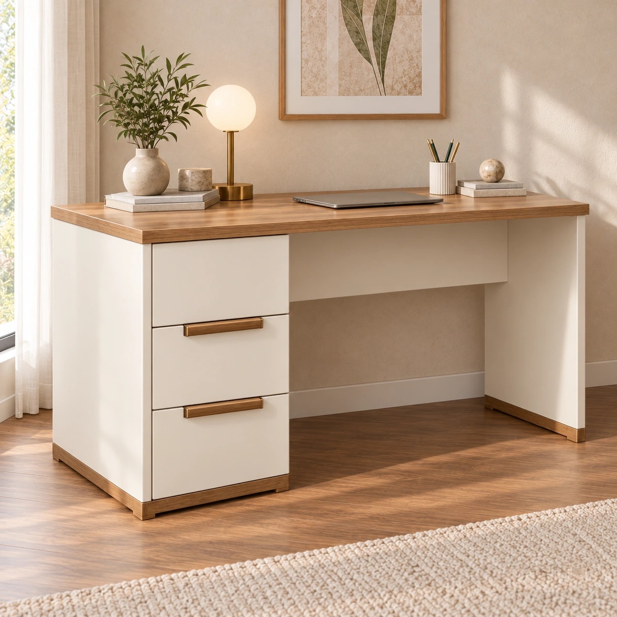 Cubid Desk — left view | Khashab Furniture