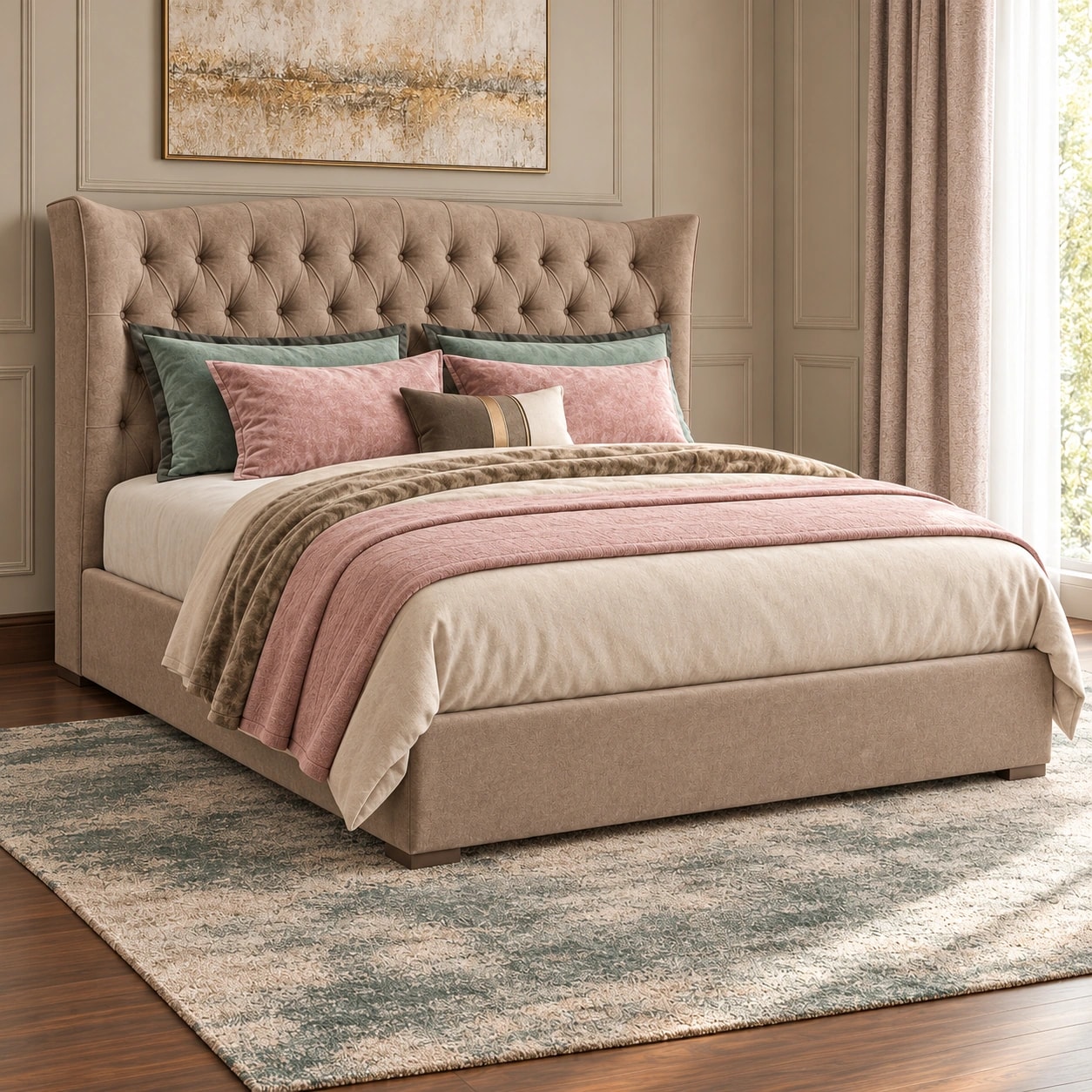 Maximus Bed — left view | Khashab Furniture