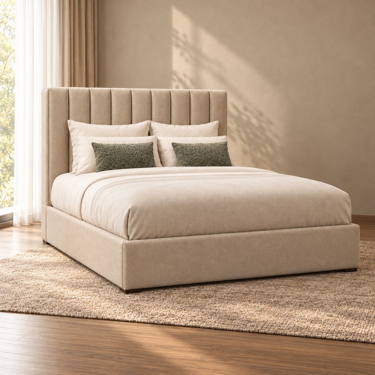 Perenne Bed — left view | Khashab Furniture