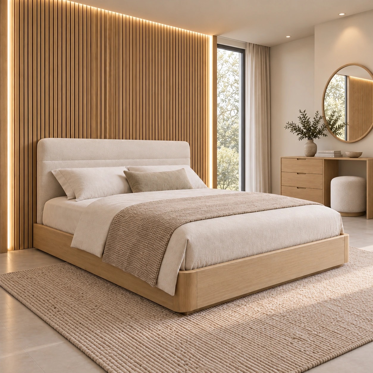 Sorello Bed — left view | Khashab Furniture