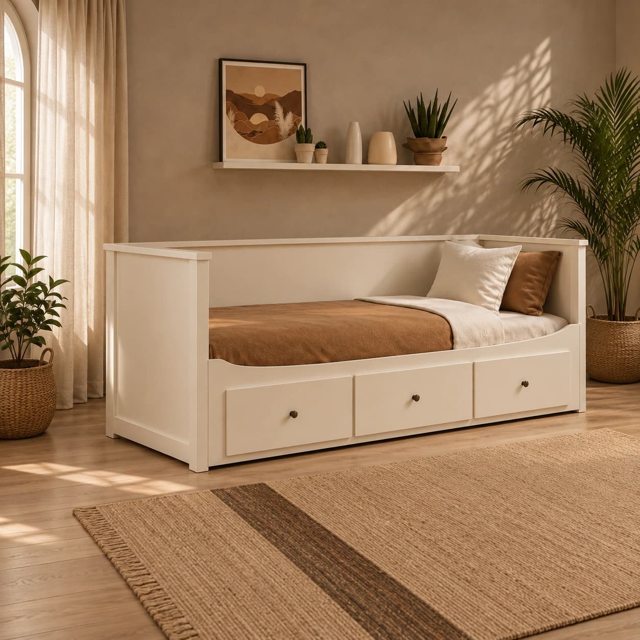 Eleonora Bed — left view | Khashab Furniture