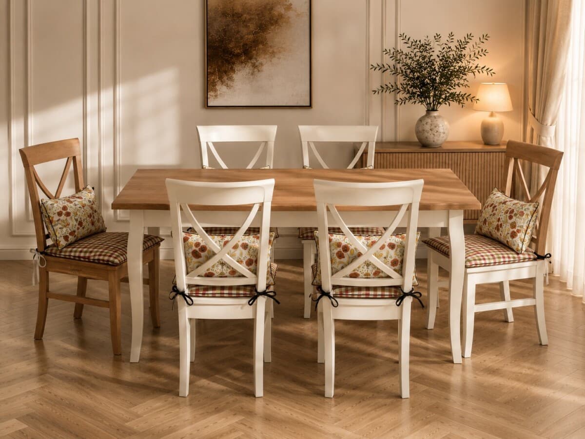 White Eve Dinnng Table in Kitchen Egypt