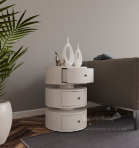Bloom white Side table