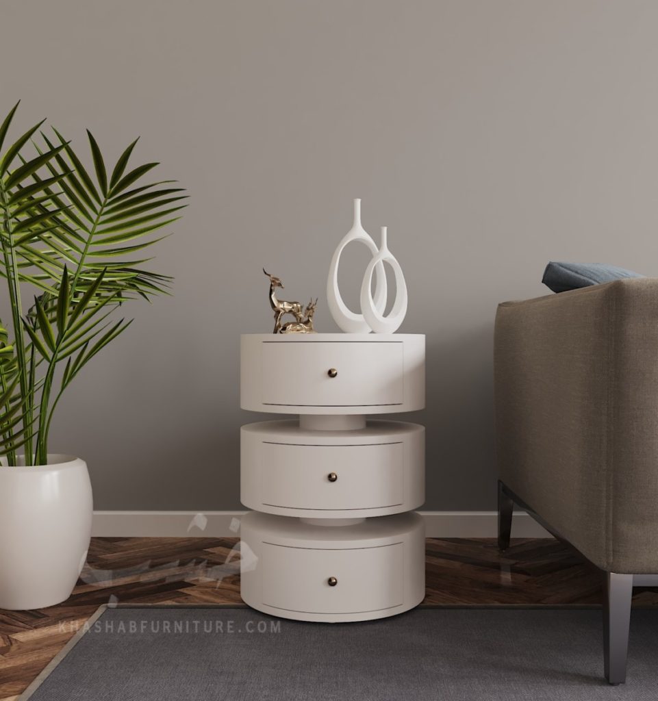 Bloom white Side table