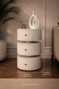 Bloom white Side table
