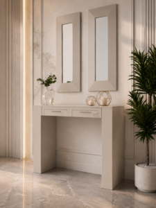 Lamena White Console table