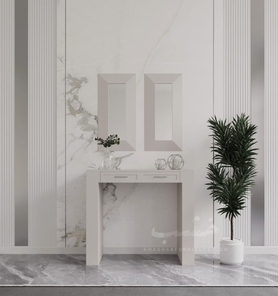 Lamena White Console table